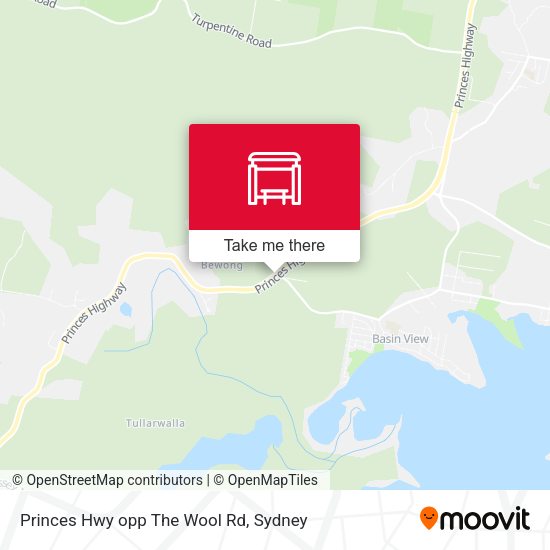 Princes Hwy opp The Wool Rd map