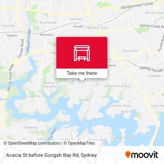 Acacia St before Gungah Bay Rd map