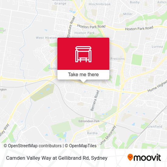 Camden Valley Way at Gellibrand Rd map