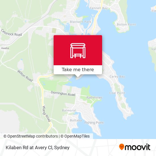 Kilaben Rd at Avery Cl map