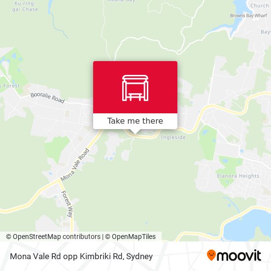 Mona Vale Rd opp Kimbriki Rd map