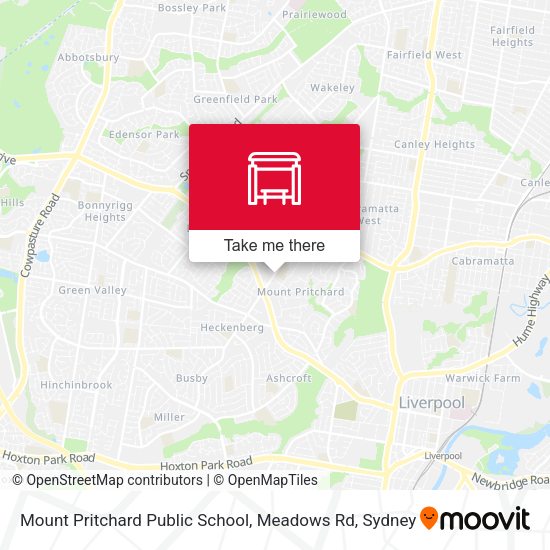 Mount Pritchard Public School, Meadows Rd map