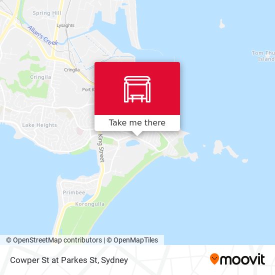 Cowper St at Parkes St map
