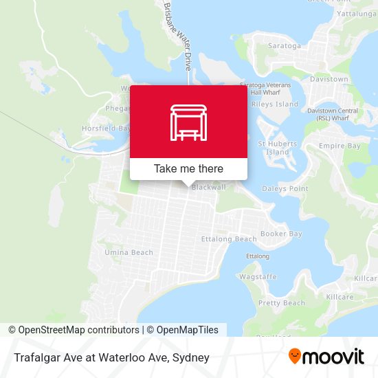 Trafalgar Ave at Waterloo Ave map