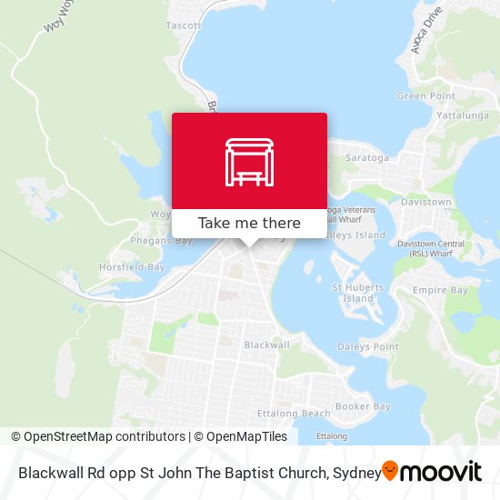 Blackwall Rd opp St John The Baptist Church map