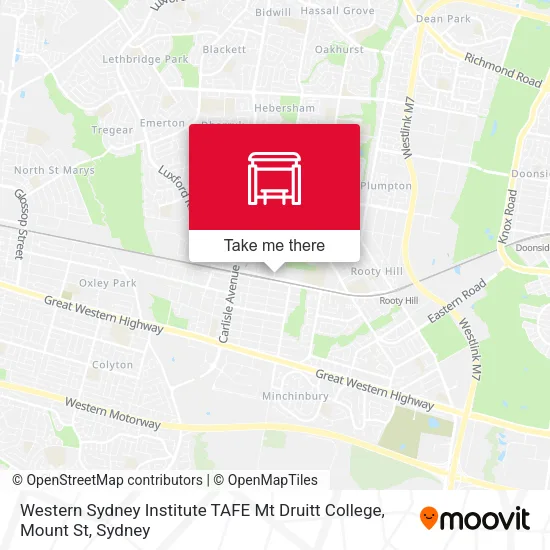 Western Sydney Institute TAFE Mt Druitt College, Mount St map