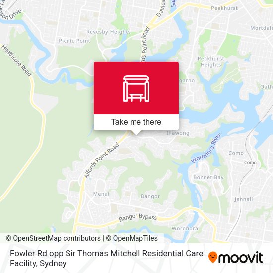 Fowler Rd opp Sir Thomas Mitchell Residential Care Facility map