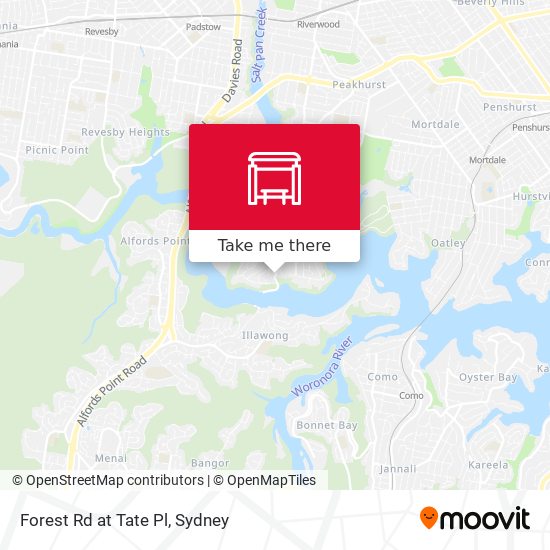 Forest Rd at Tate Pl map