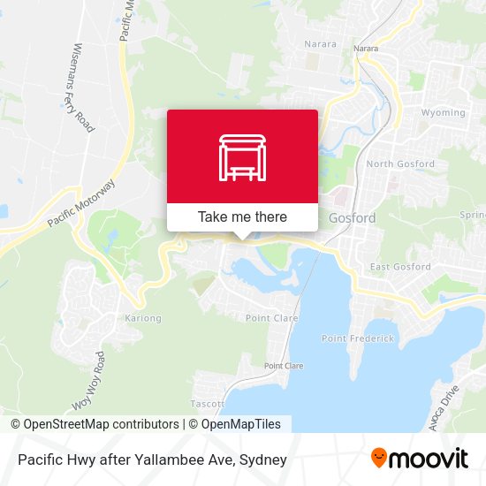 Pacific Hwy after Yallambee Ave map