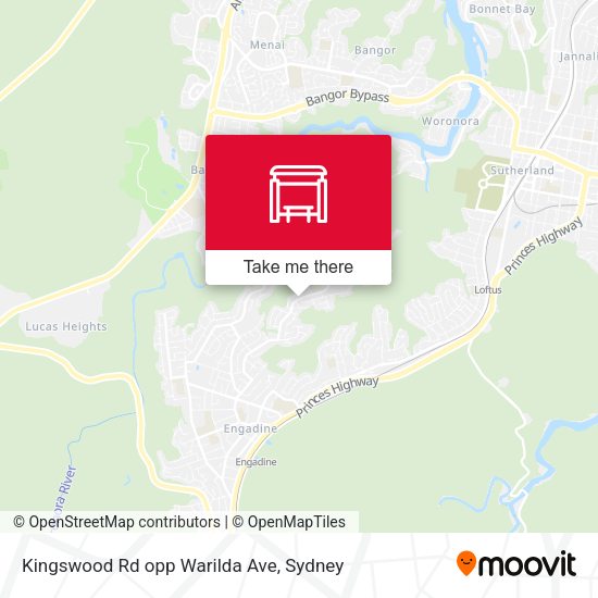 Kingswood Rd opp Warilda Ave map