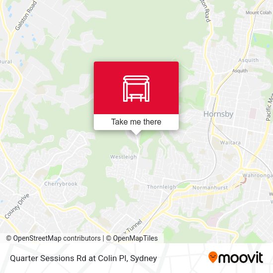 Quarter Sessions Rd at Colin Pl map