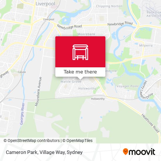 Cameron Park, Village Way map