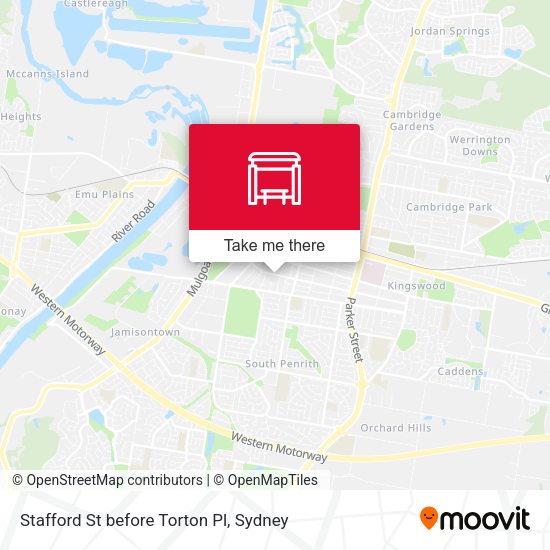 Stafford St before Torton Pl map