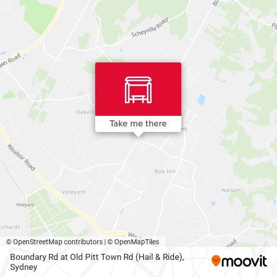 Boundary Rd at Old Pitt Town Rd (Hail & Ride) map