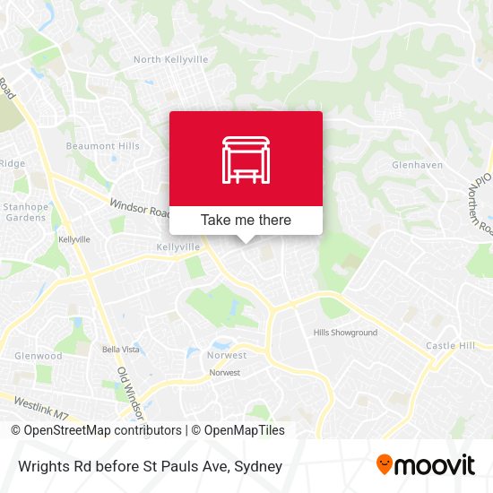 Wrights Rd before St Pauls Ave map