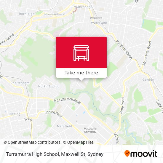 Turramurra High School, Maxwell St map