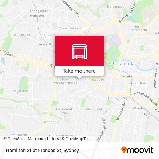 Hamilton St at Frances St map