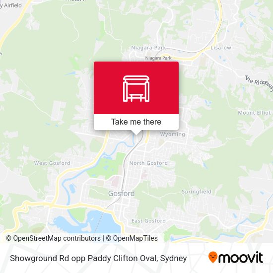 Showground Rd opp Paddy Clifton Oval map