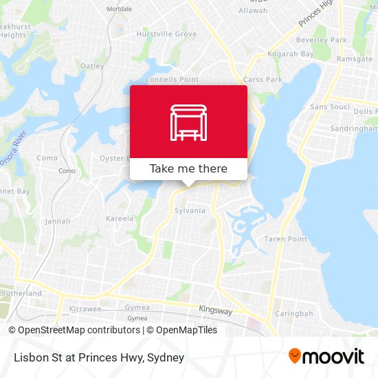 Lisbon St at Princes Hwy map