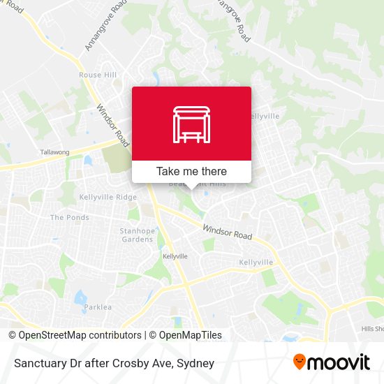 Sanctuary Dr after Crosby Ave map