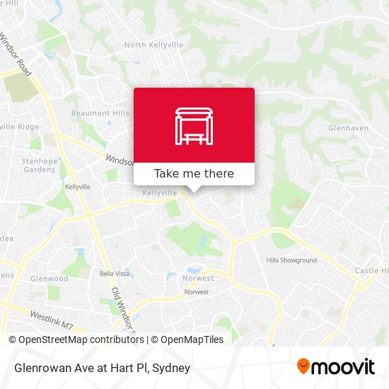 Glenrowan Ave at Hart Pl map