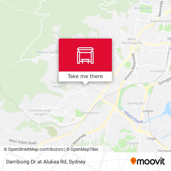 Derribong Dr at Alukea Rd map