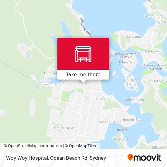 Woy Woy Hospital, Ocean Beach Rd map