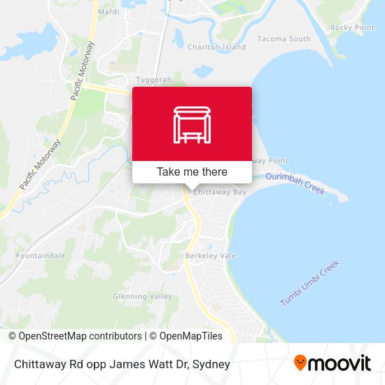 Chittaway Rd opp James Watt Dr map