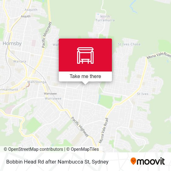 Bobbin Head Rd after Nambucca St map