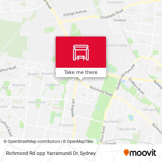 Richmond Rd opp Yarramundi Dr map