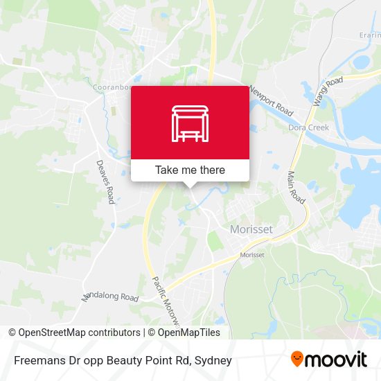 Freemans Dr opp Beauty Point Rd map