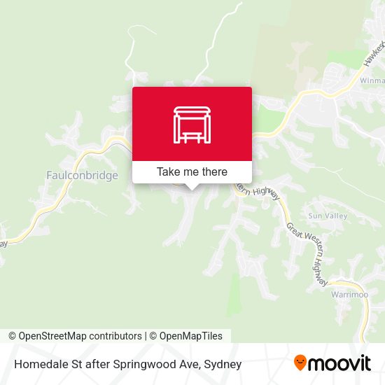 Homedale St after Springwood Ave map
