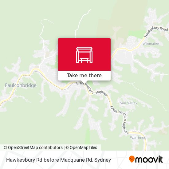 Hawkesbury Rd before Macquarie Rd map