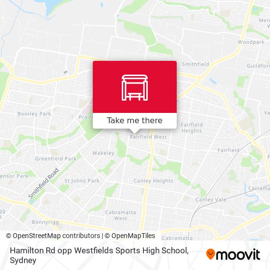 Hamilton Rd opp Westfields Sports High School map