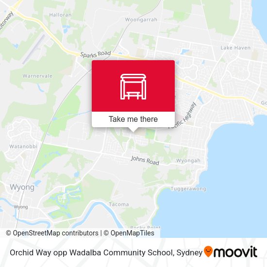 Orchid Way opp Wadalba Community School map