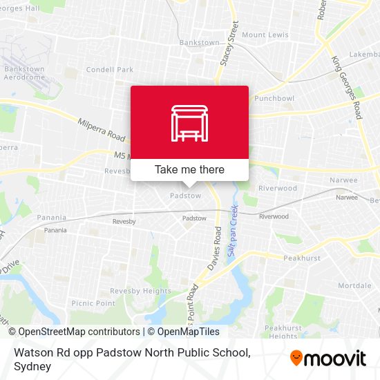 Watson Rd opp Padstow North Public School map
