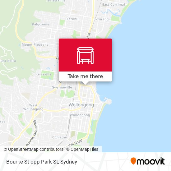 Bourke St opp Park St map