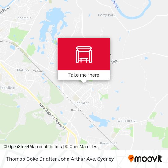 Thomas Coke Dr after John Arthur Ave map