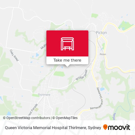 Mapa Queen Victoria Memorial Hospital Thirlmere