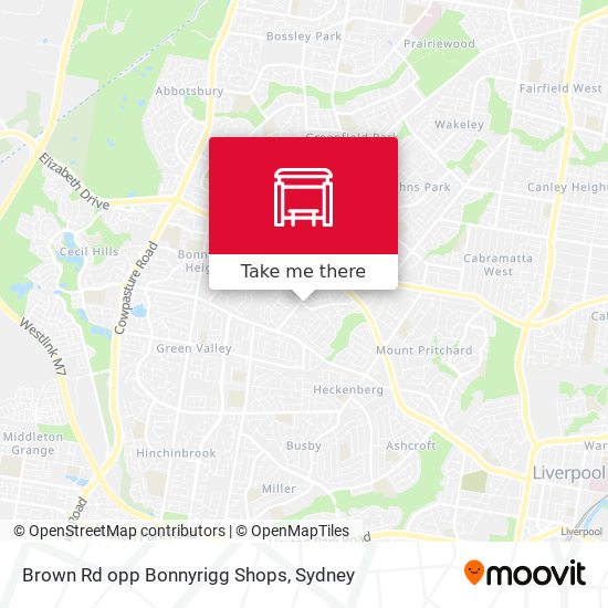 Mapa Brown Rd opp Bonnyrigg Shops