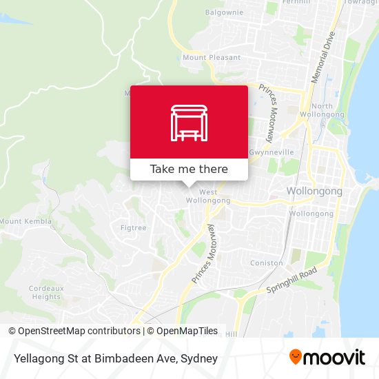 Yellagong St at Bimbadeen Ave map