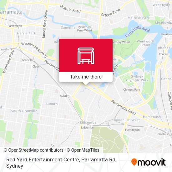 Red Yard Entertainment Centre, Parramatta Rd map