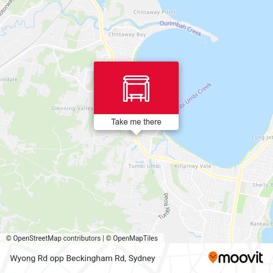 Wyong Rd opp Beckingham Rd map
