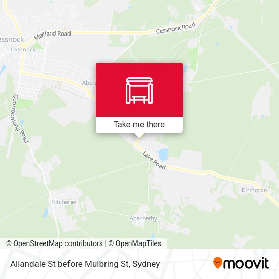 Allandale St before Mulbring St map