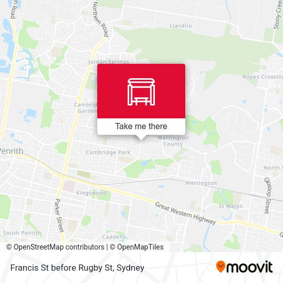 Francis St before Rugby St map
