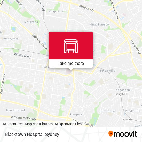 Blacktown Hospital map