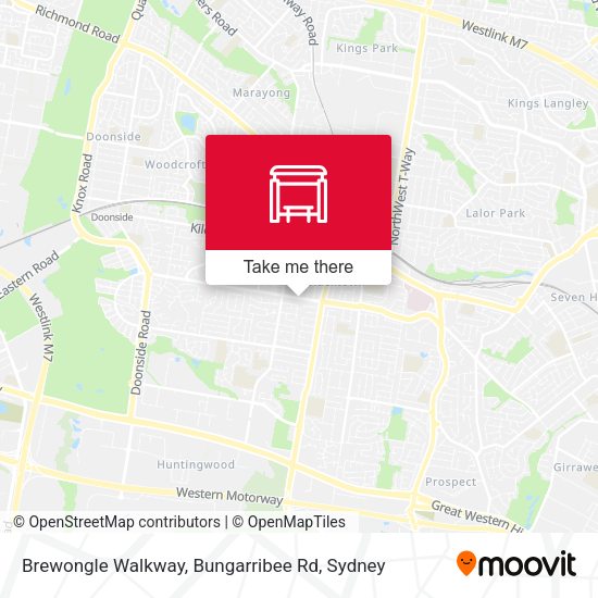 Brewongle Walkway, Bungarribee Rd map