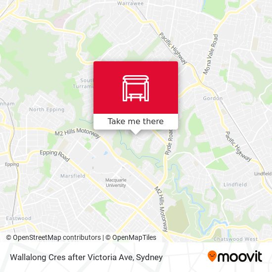 Wallalong Cres after Victoria Ave map