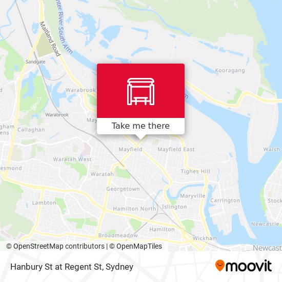 Hanbury St at Regent St map