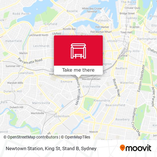 Newtown Station, King St, Stand B map